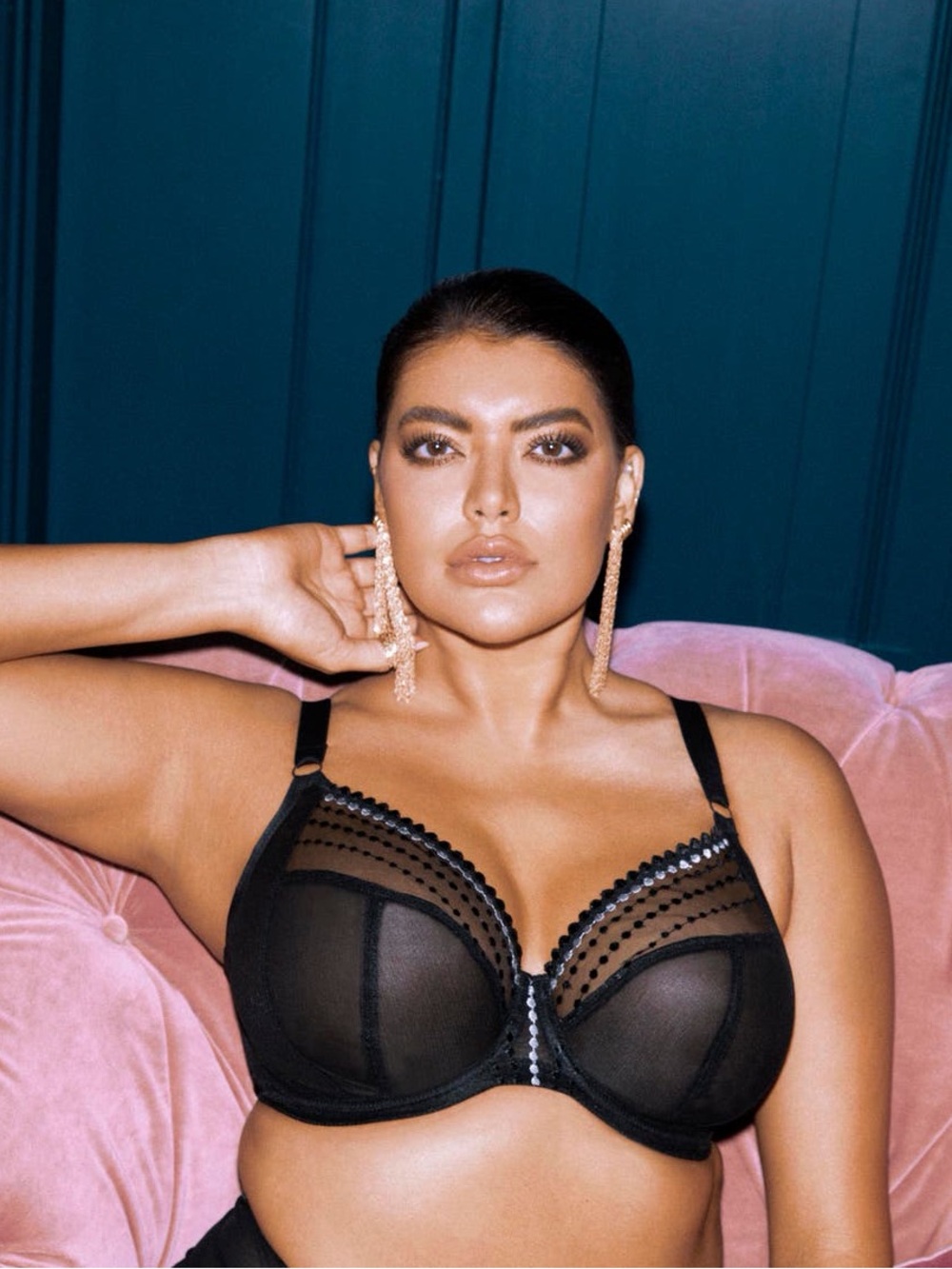Elomi Matilda Full Figure Underwire Plunge Bra 40DD NWT